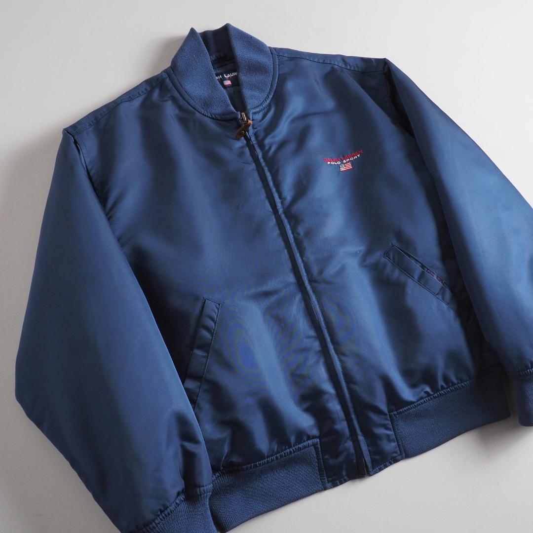 ラルフローレン　フライトジャケット　MA-１　ネイビー　美品