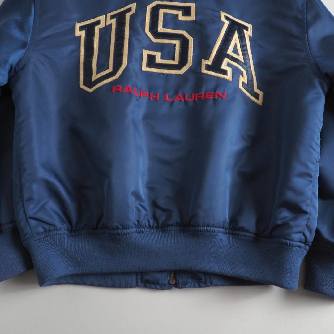 ラルフローレン　フライトジャケット　MA-１　ネイビー　美品