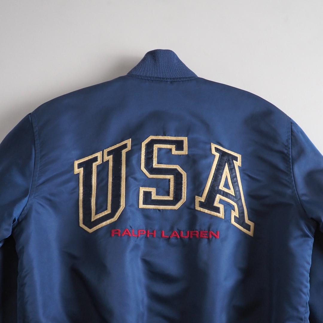 ラルフローレン　フライトジャケット　MA-１　ネイビー　美品