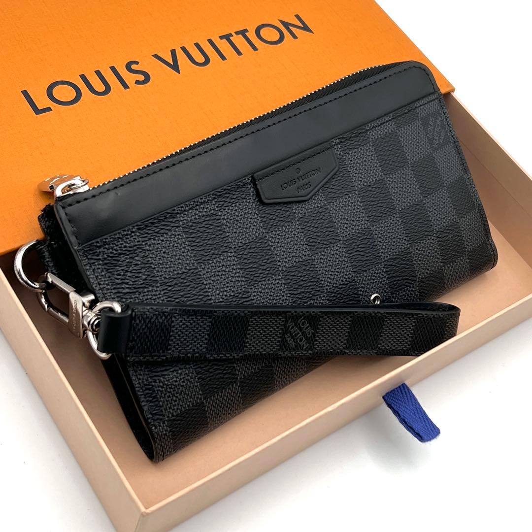【箱・袋付】ルイヴィトン ジッピードラゴンヌ ダミエグラフィット 長財布 メンズ