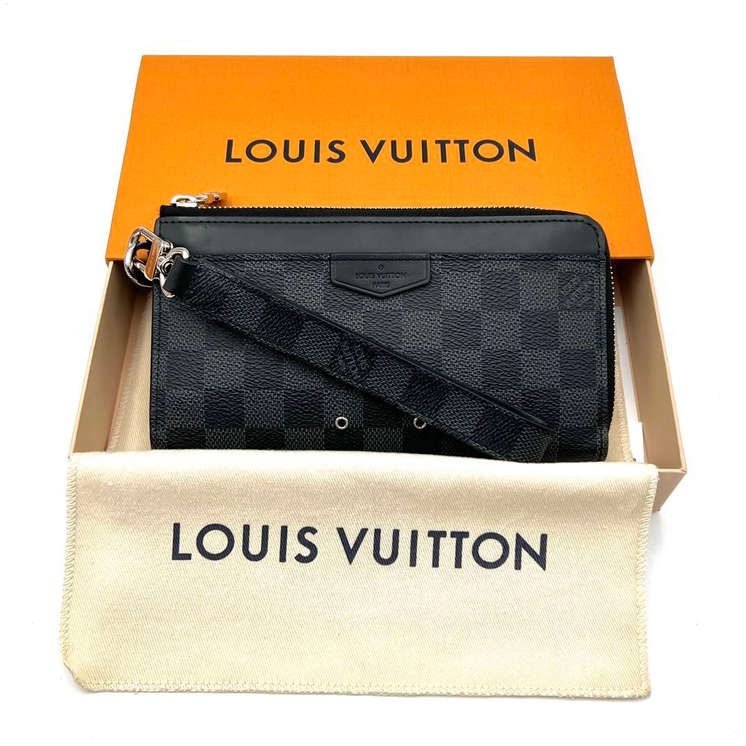 【箱・袋付】ルイヴィトン ジッピードラゴンヌ ダミエグラフィット 長財布 メンズ