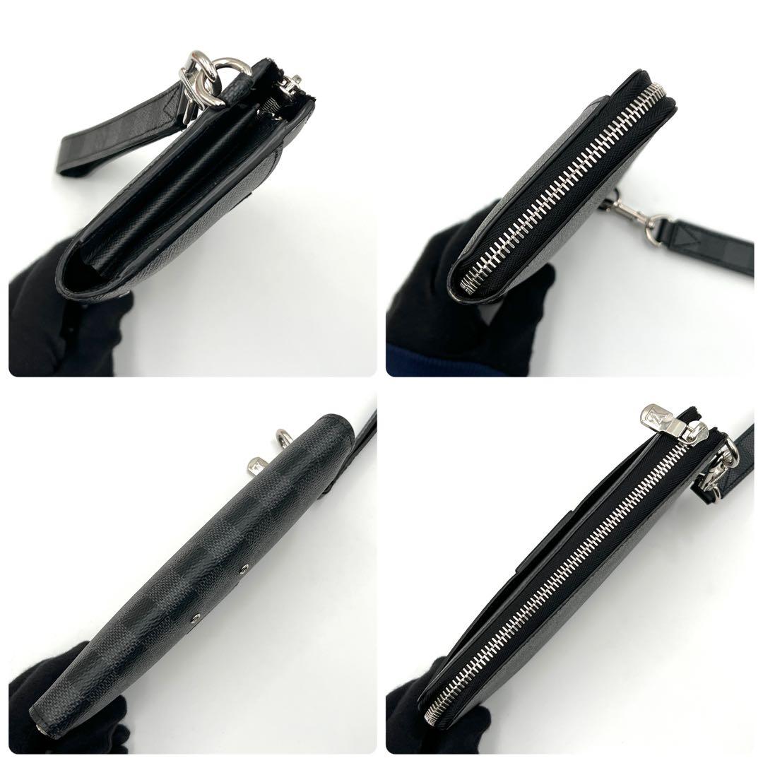 【箱・袋付】ルイヴィトン ジッピードラゴンヌ ダミエグラフィット 長財布 メンズ