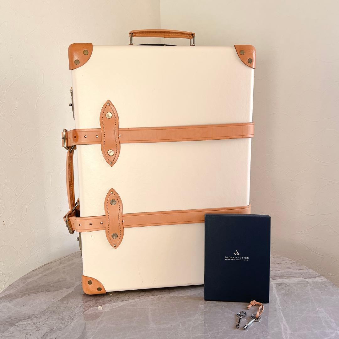 グローブトロッター ヴァルカンファイバー レザー キャリーケース ベージュ 20