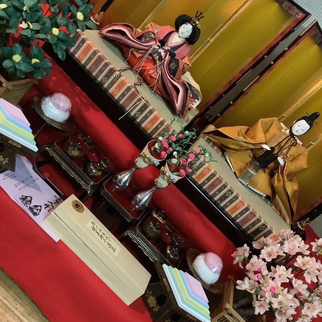 最高峰ブランド:京雛【お雛様親王飾り＆飾り道具一式】美品❣️京都有職雛老舗人形司