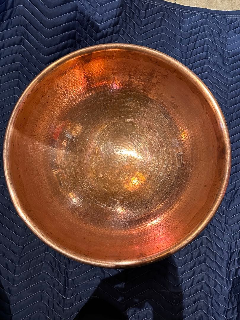 銅 打出 さわり鍋 手無 ボウル ボール 和洋菓子 製菓 茨城県 引取歓迎