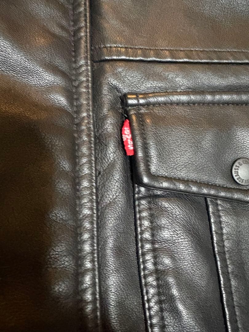 美品✨Levi’s M-65 フィールド ジャケット レザー 黒 ブラック M