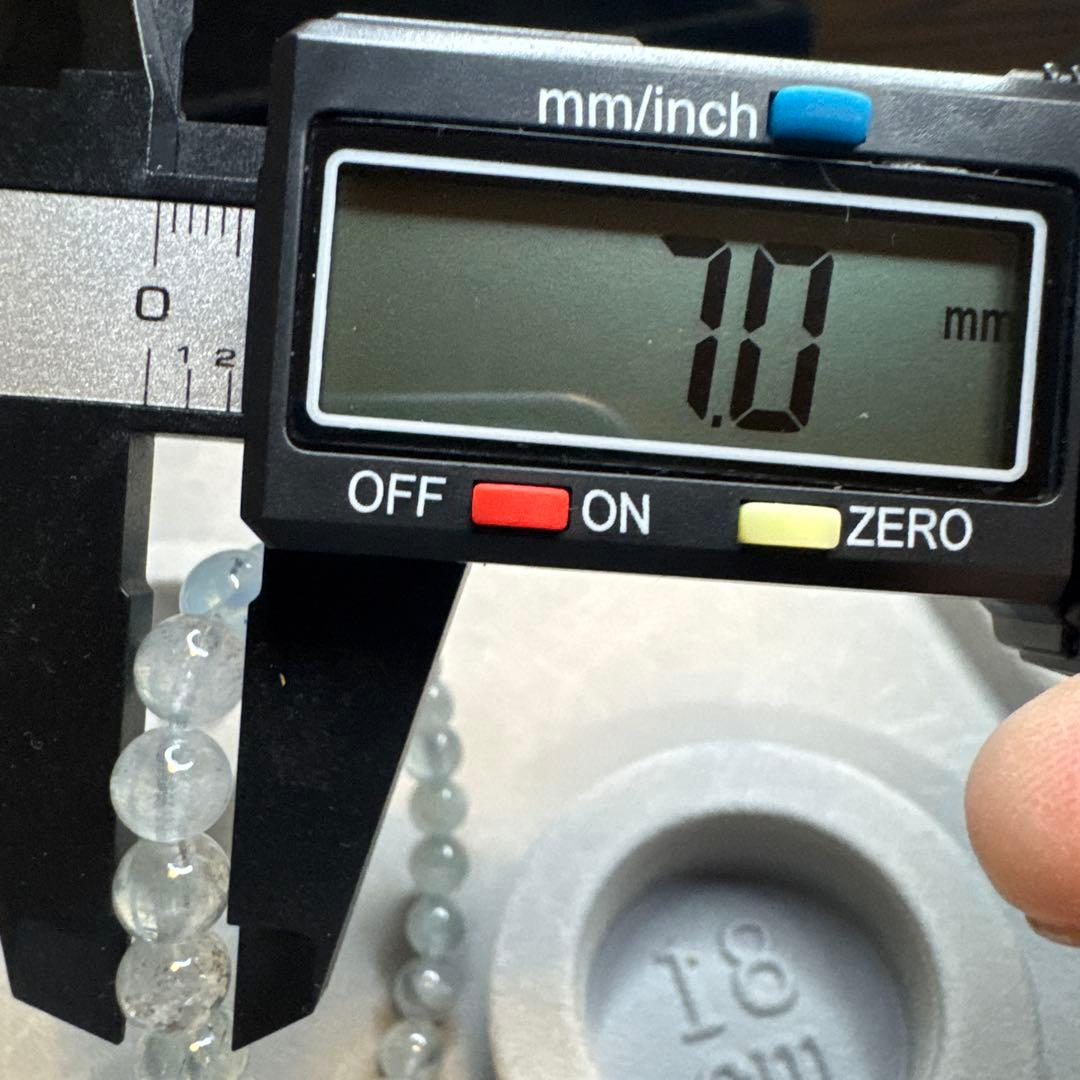 【1点限定】高品質　アクアマリン ブレスレット 約7mm