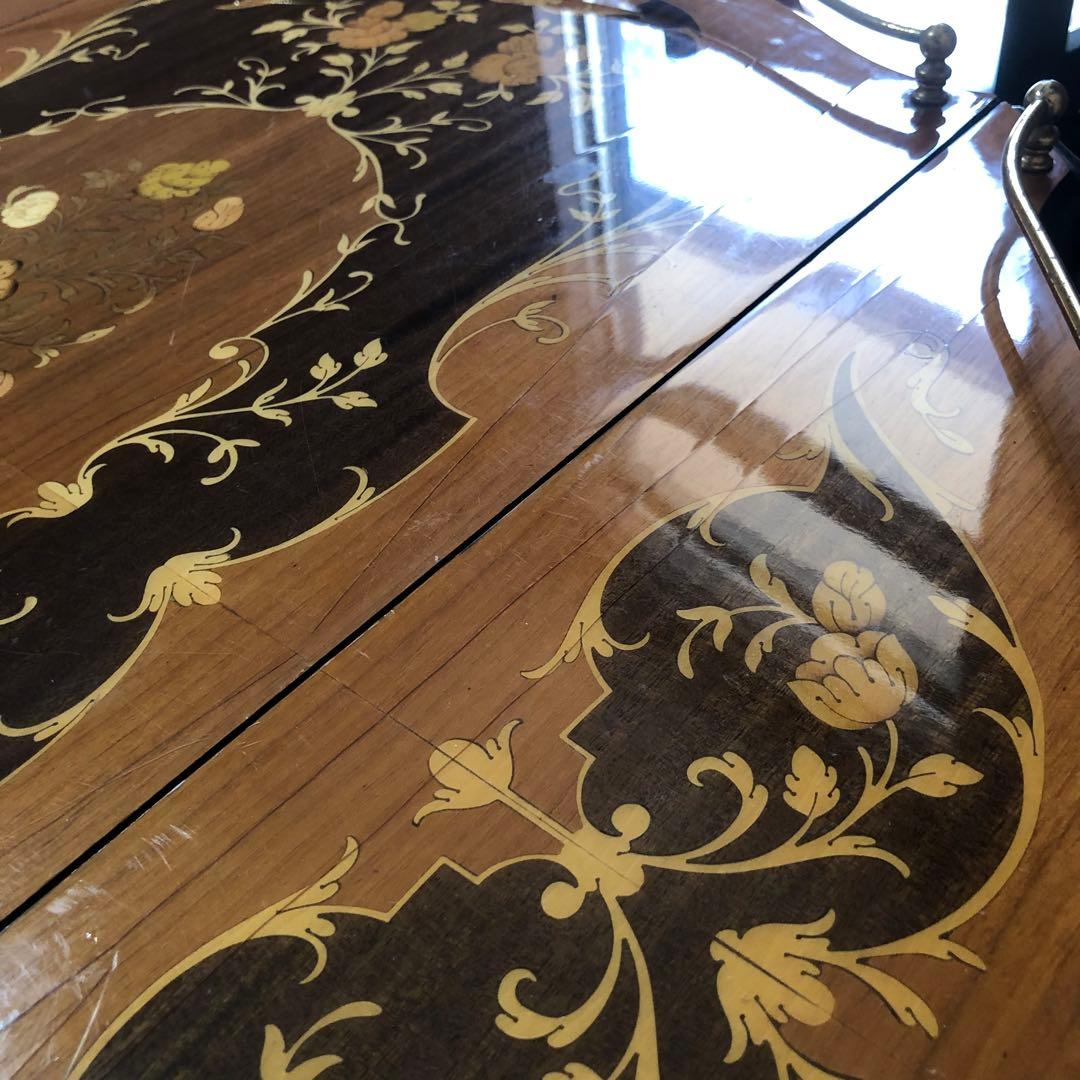 イタリア製　バタフライキッチンワゴン　アンティーク　ワゴン　ビンテージ　象嵌細工