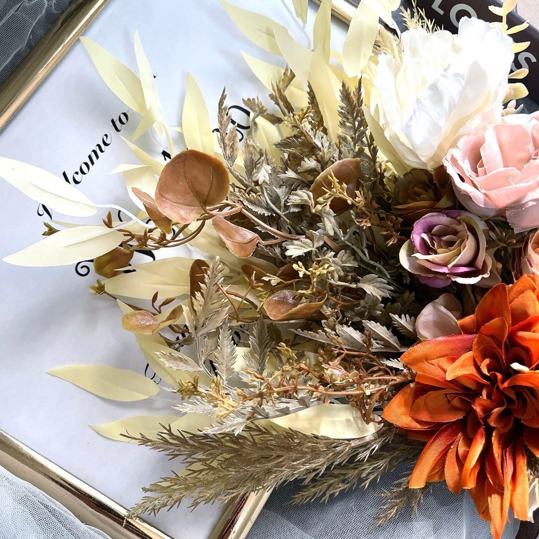 ウエディングブーケ クラッチブーケ アーティフィシャルフラワーブーケ 造花