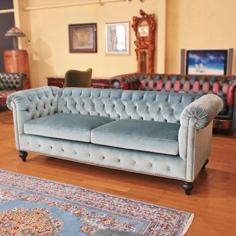 ベルベット ソファセット グリーン 3人がけ 122-340