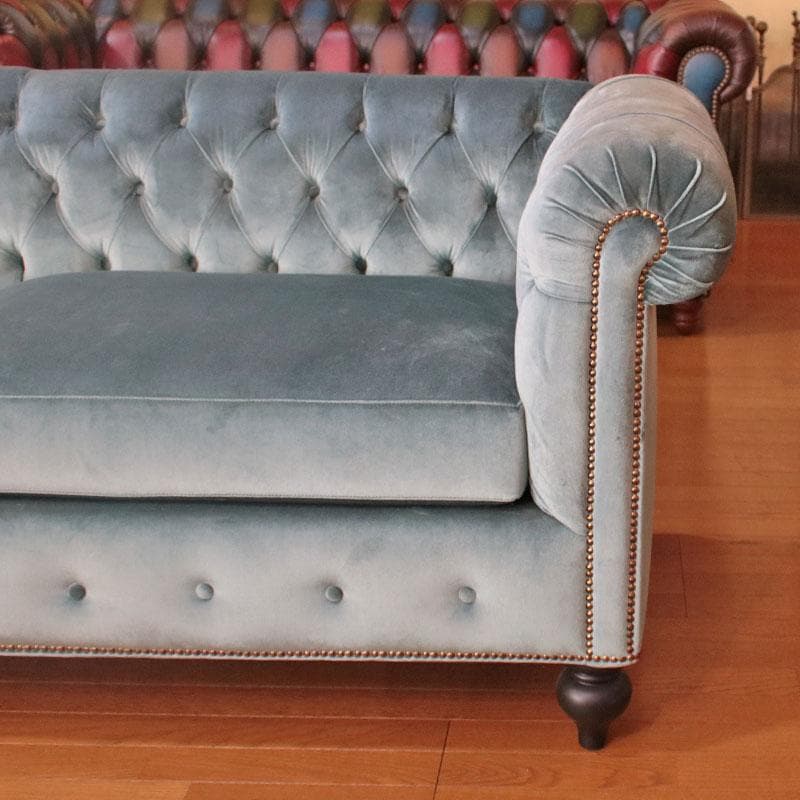 ベルベット ソファセット グリーン 3人がけ 122-340