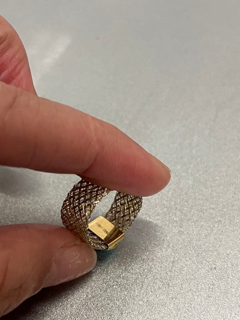 ITALY トルコ石 750 指輪　サイズ16