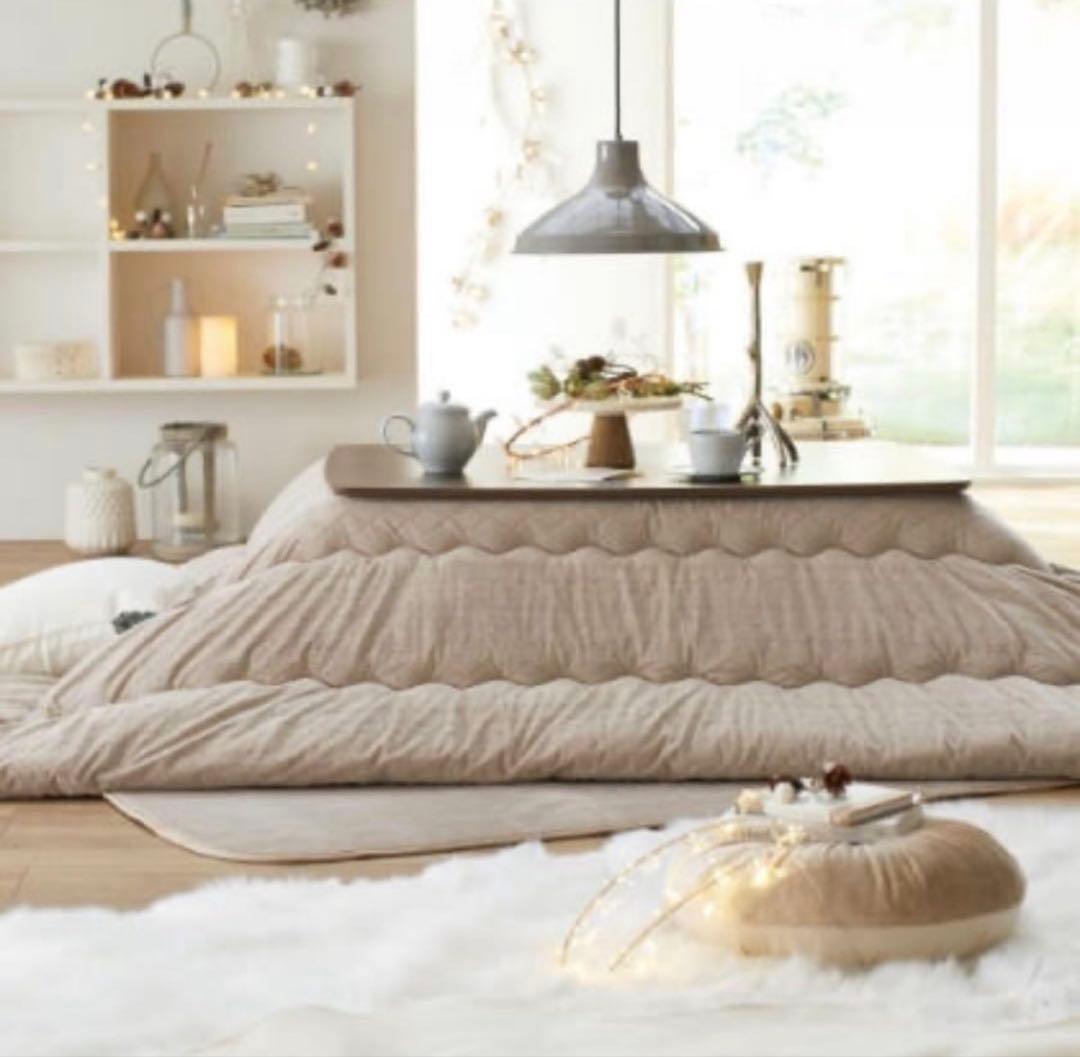 【匿名発送】【完売品】即暖　モダンブラウンこたつ　テーブル付き