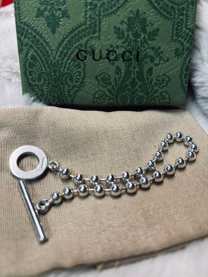 期間限定値下げGUCCI シルバーブレスレット ボールチェーン
