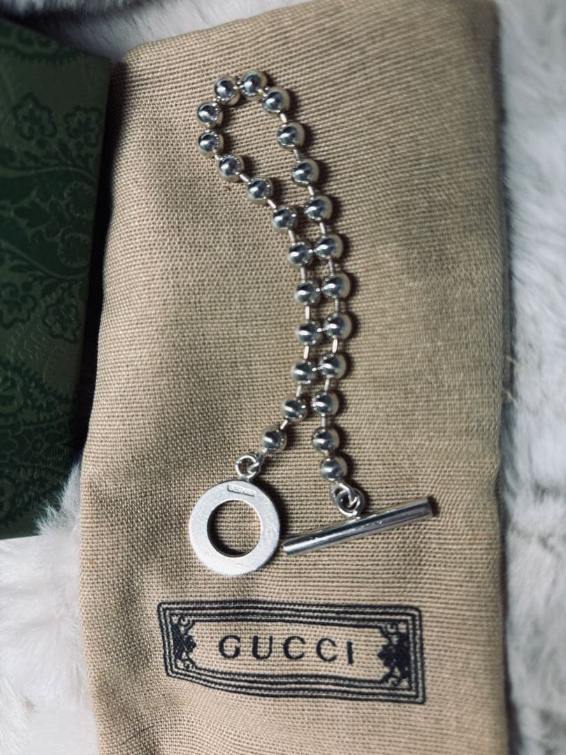 期間限定値下げGUCCI シルバーブレスレット ボールチェーン