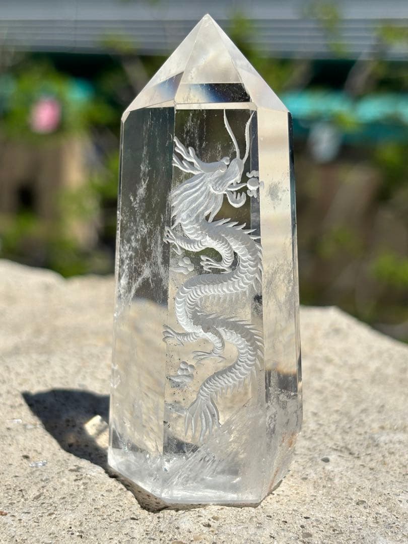 【強力浄化】⭐️龍彫り水晶タワー⭐️ヒマラヤ産⭐️ R26