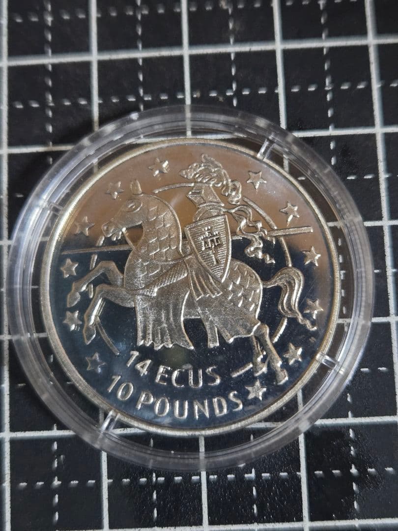 ジブラルタル 10ポンド 1991年 10g 品位925 プルーフ イギリス