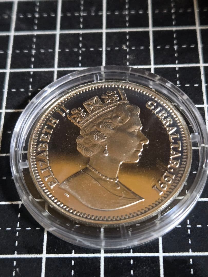 ジブラルタル 10ポンド 1991年 10g 品位925 プルーフ イギリス