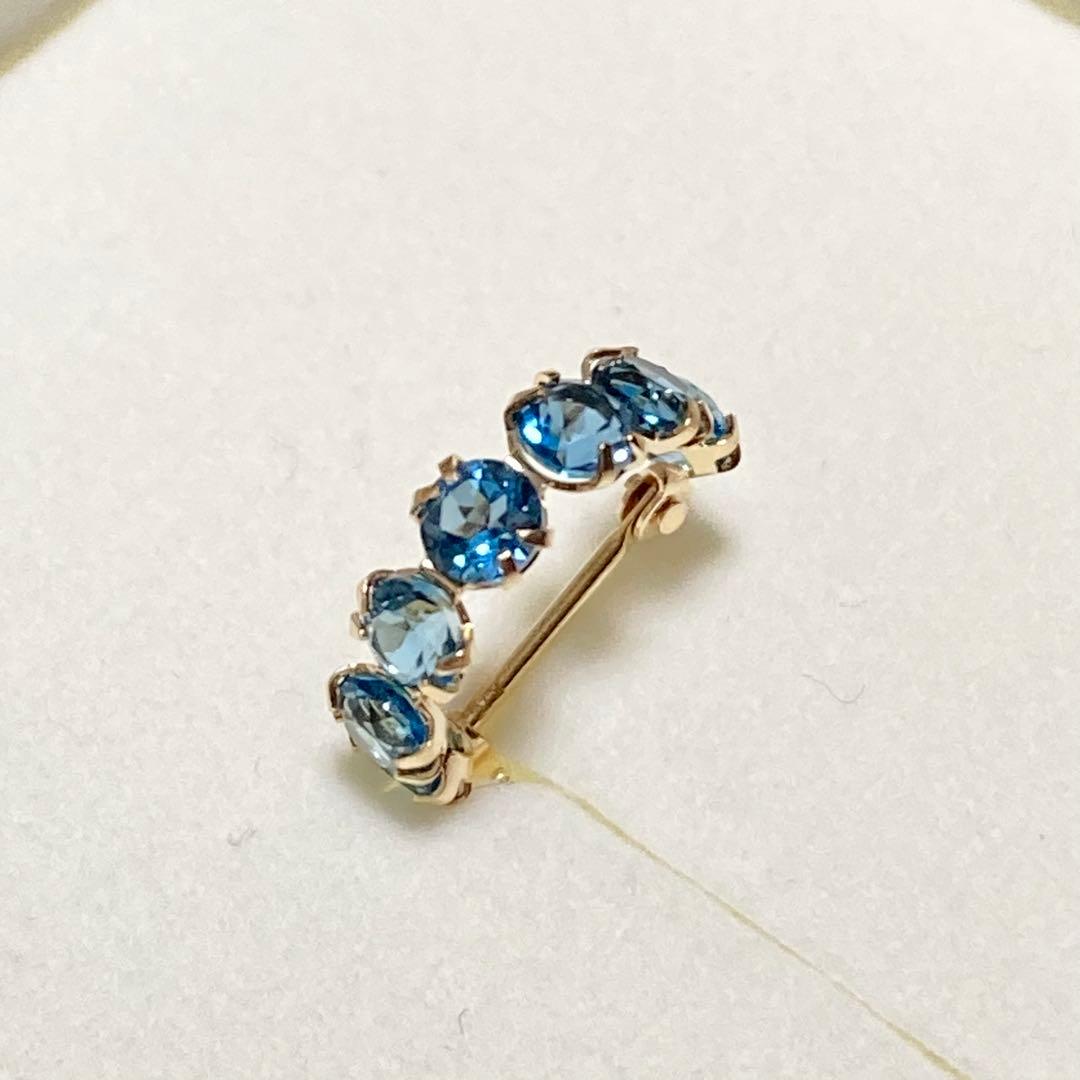 cui-cui K10YG ロンドンブルートパーズ スナップフープピアス｜未使用