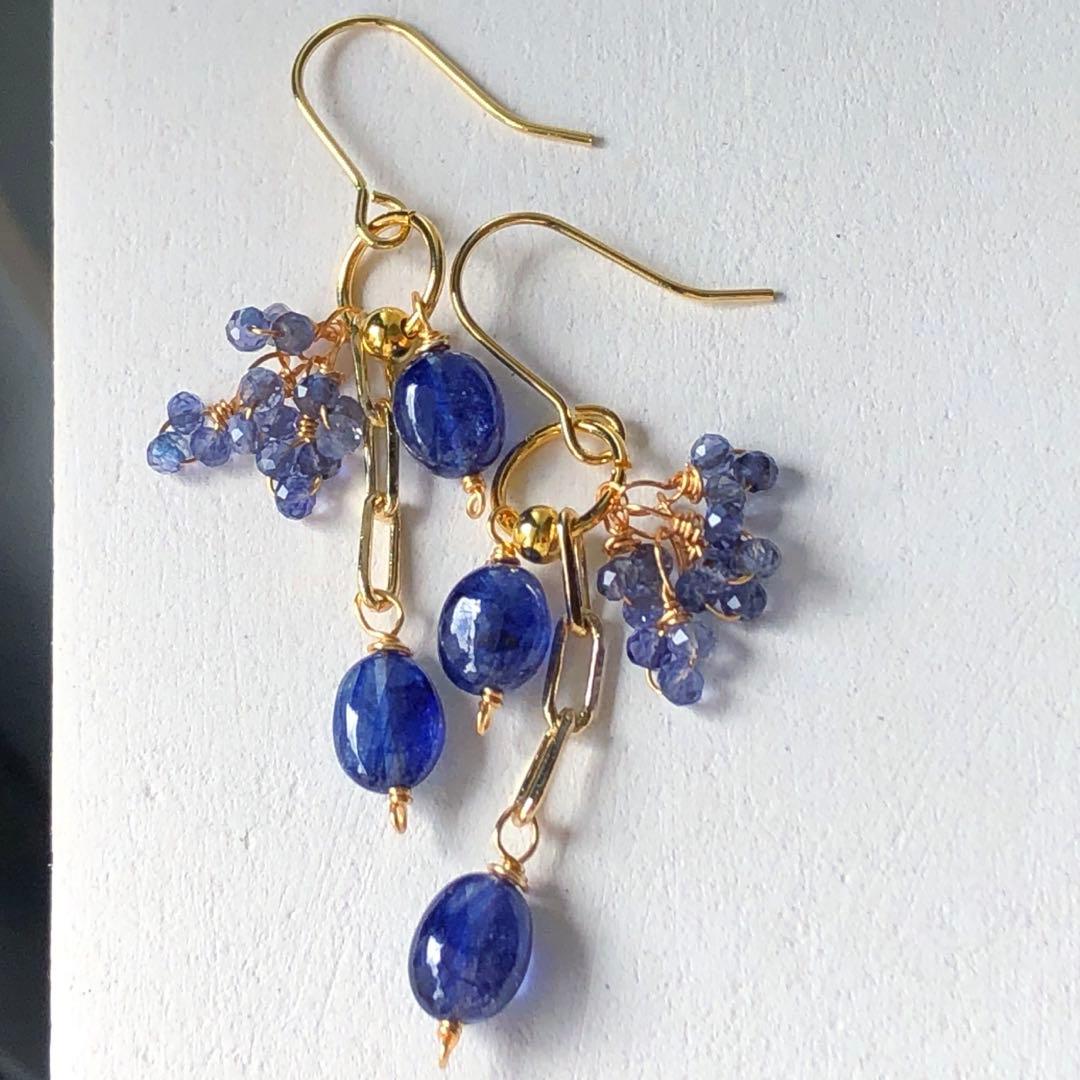 天然石♡大粒♡鮮やか極上ブルーサファイアのブレスレット14kgf