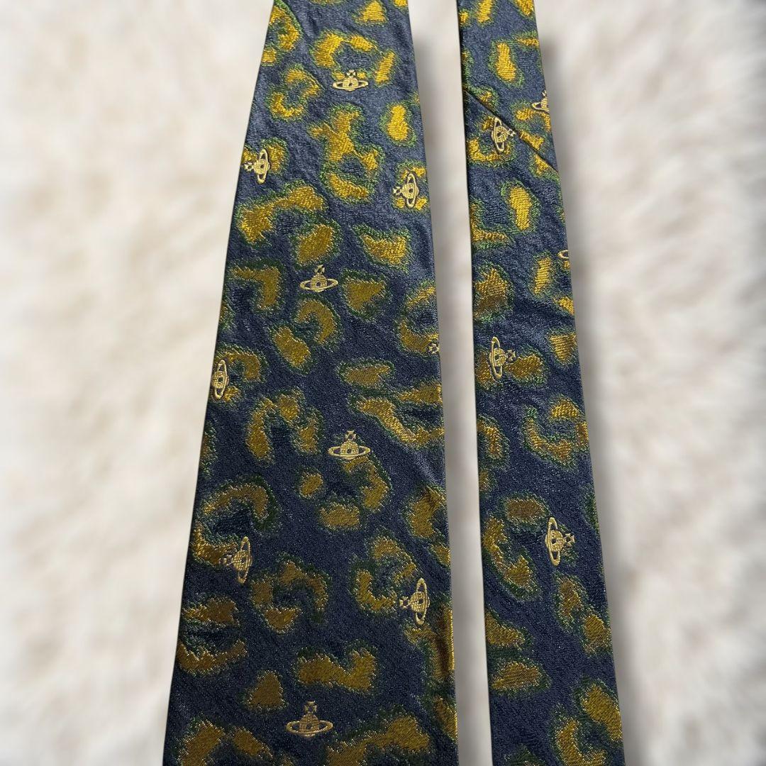 【極美品✨】ヴィヴィアンウエストウッドマン 総柄 オーブ柄 濃紺緑黄 ジャガード