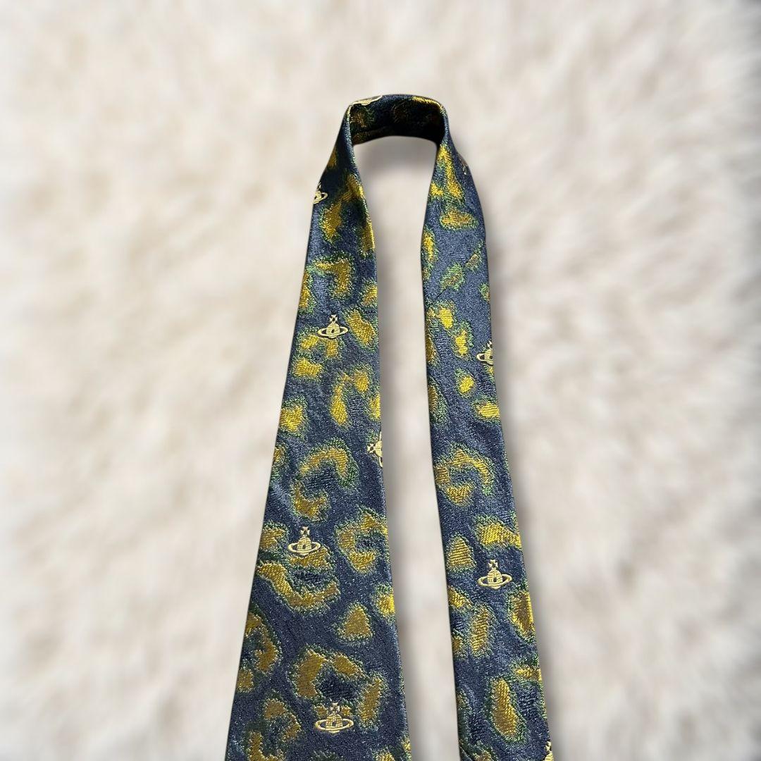 【極美品✨】ヴィヴィアンウエストウッドマン 総柄 オーブ柄 濃紺緑黄 ジャガード