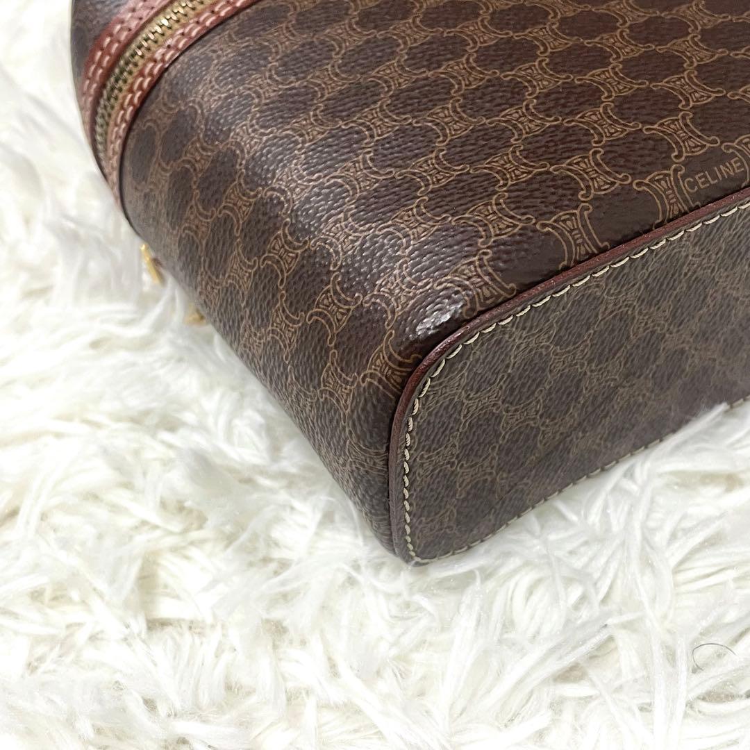 美品　CELINE セリーヌ バニティバッグ PVC マカダム柄 ヴィンテージ