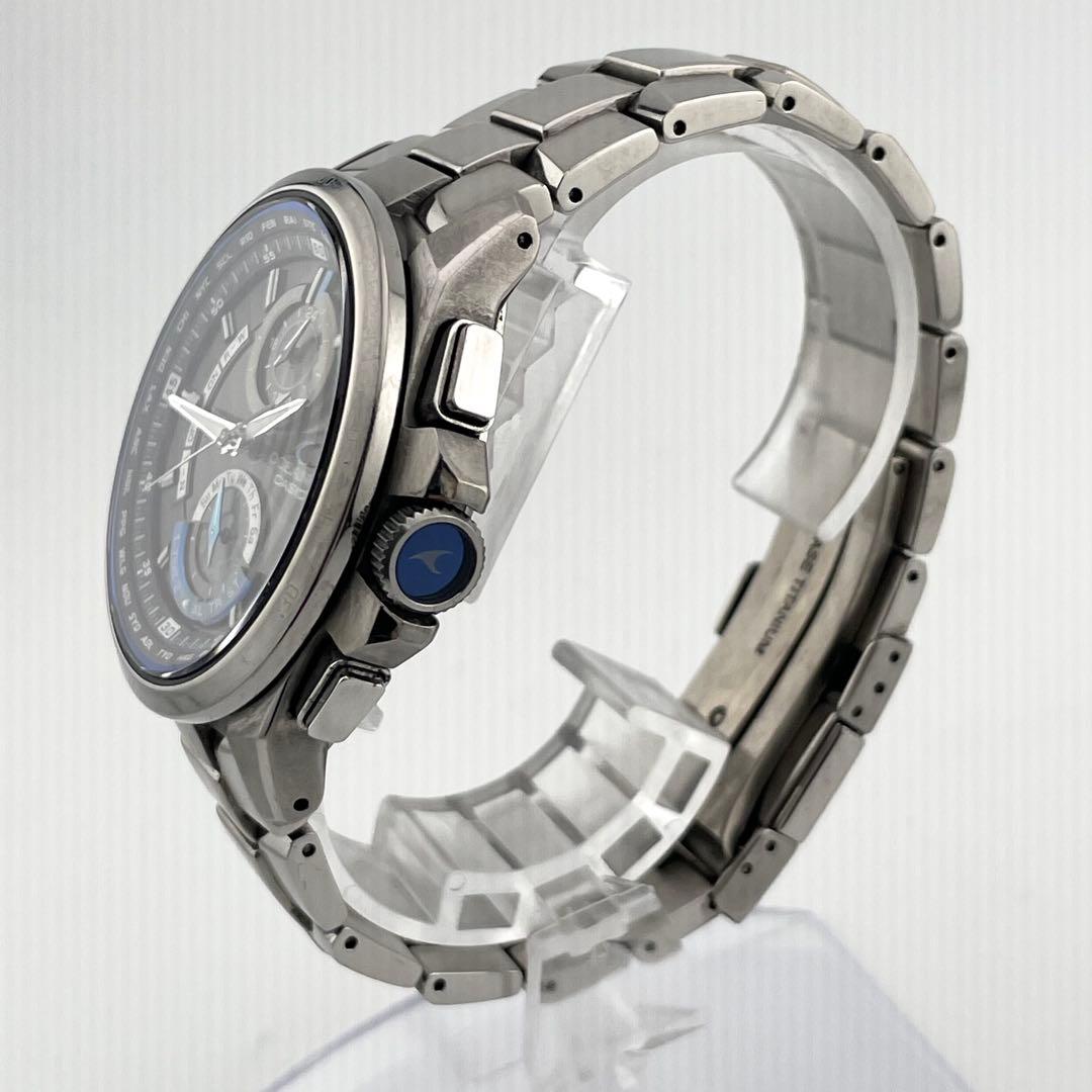 【稼働/タフソーラー】カシオ　オシアナス　電波ソーラー　チタン　腕時計　メンズ