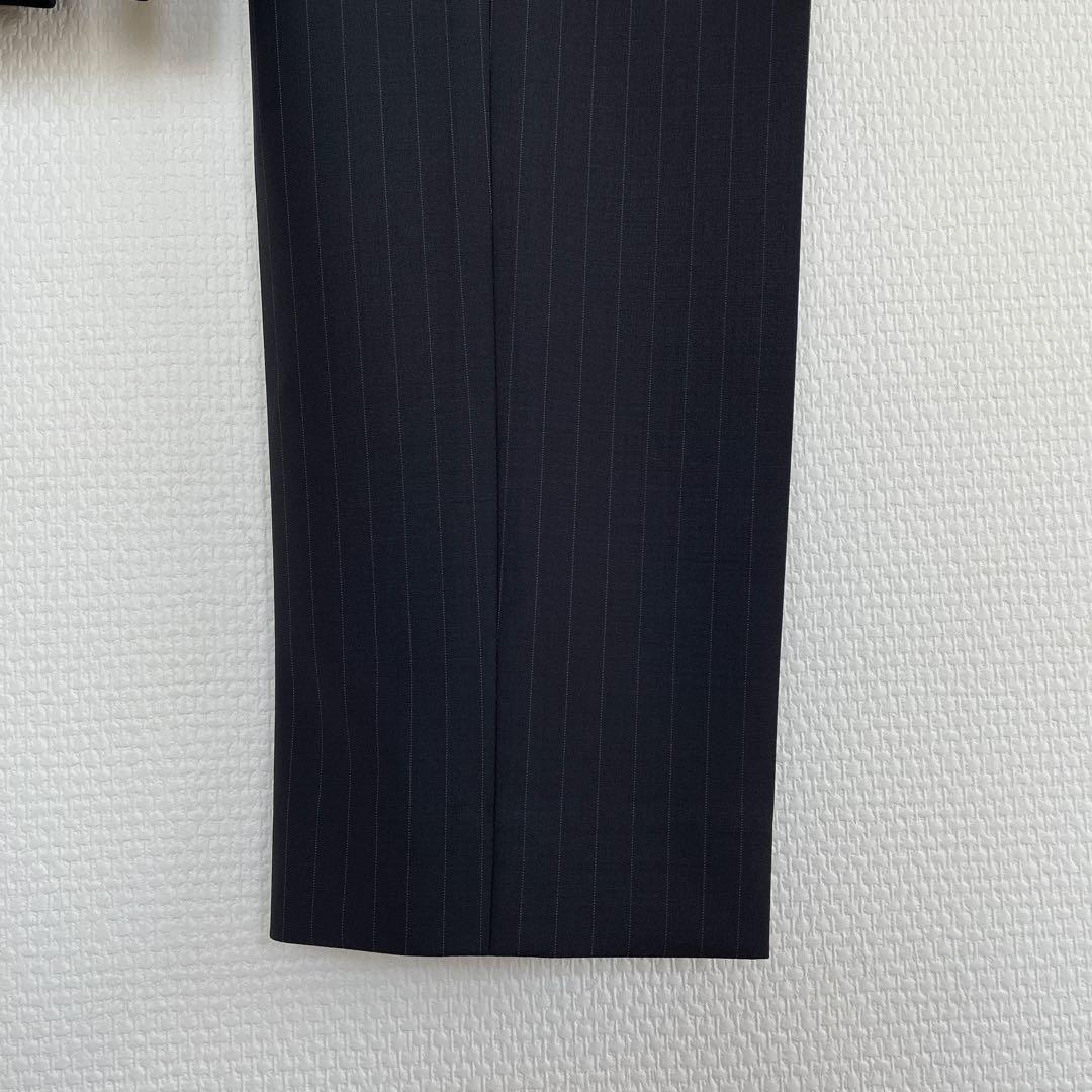美品theory luxeセオリーリュクス　パンツスーツ濃紺xピンストライプ38