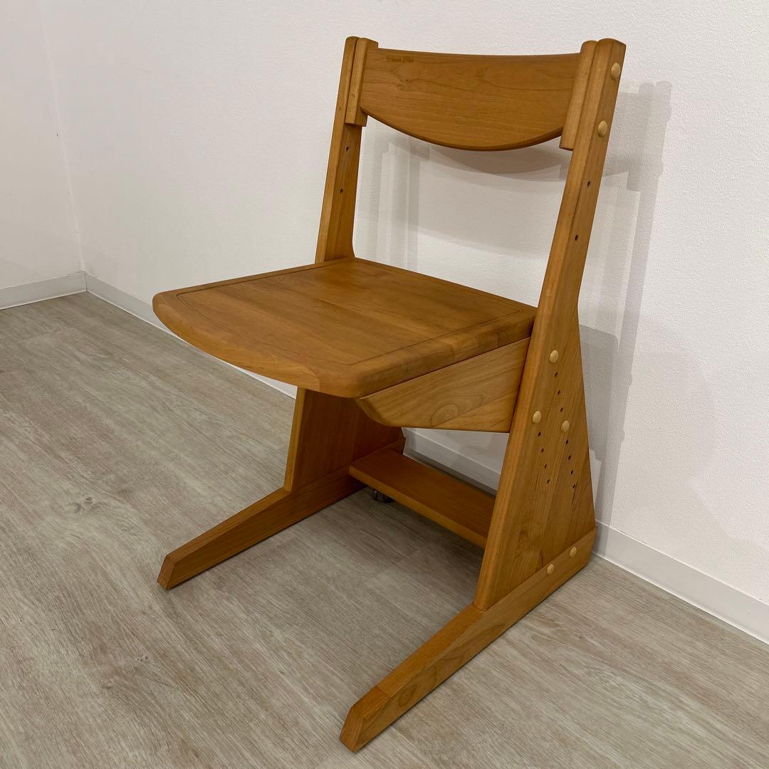 アウトレット☆デスクチェア 学習椅子 ポップチェア 座面昇降 堀田木工所