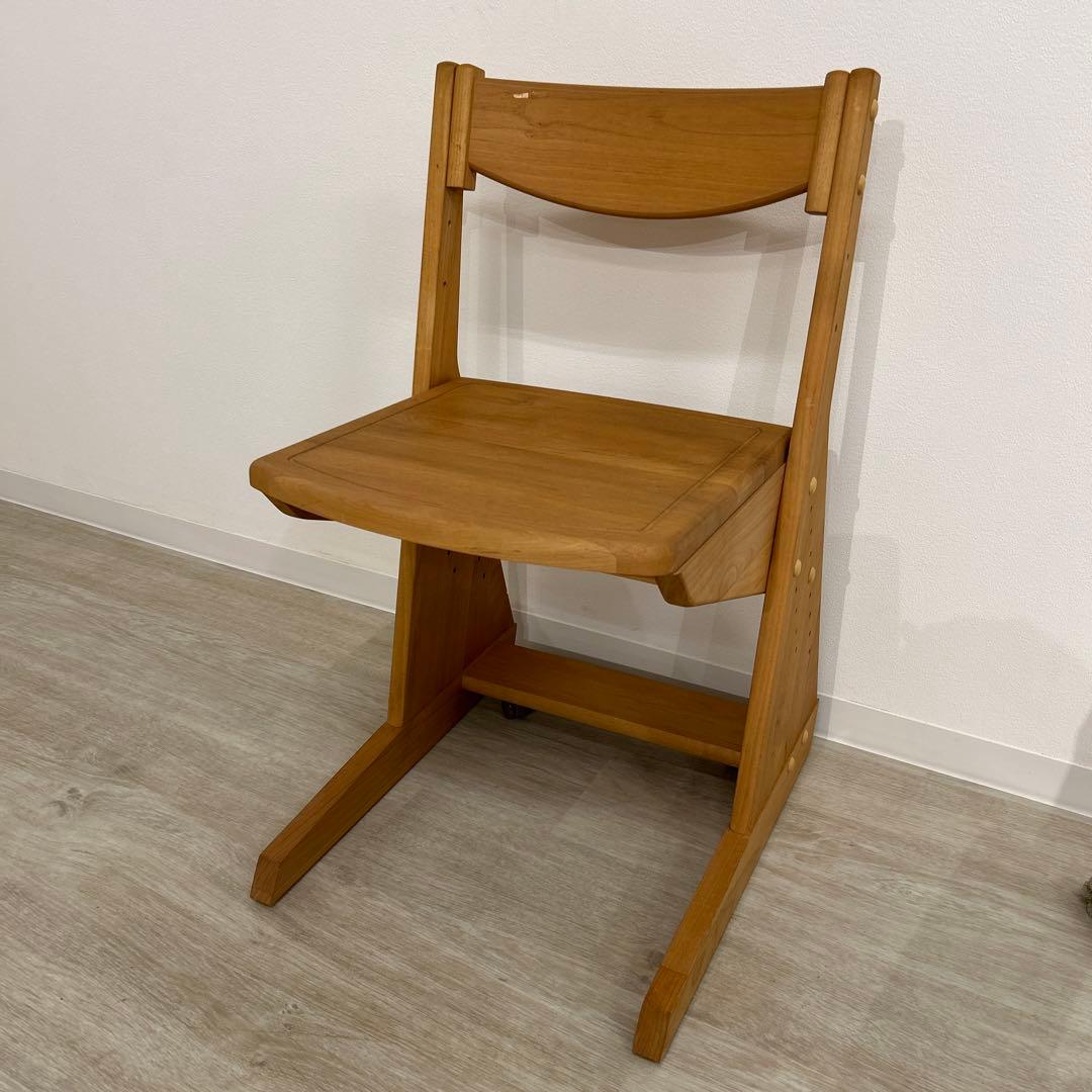 アウトレット☆デスクチェア 学習椅子 ポップチェア 座面昇降 堀田木工所