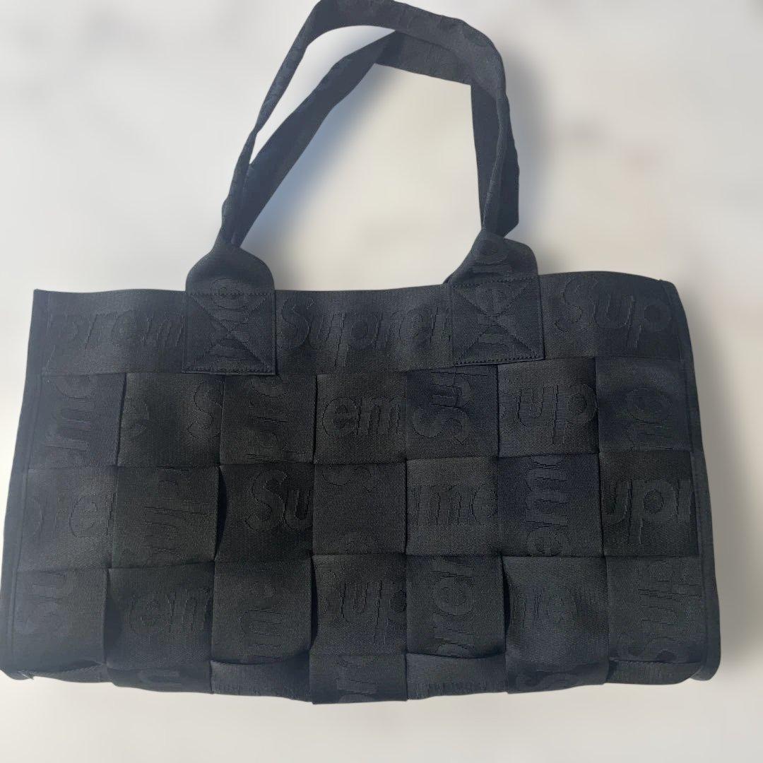 べるりんSPUREME woven large tote トートバッグ黒大