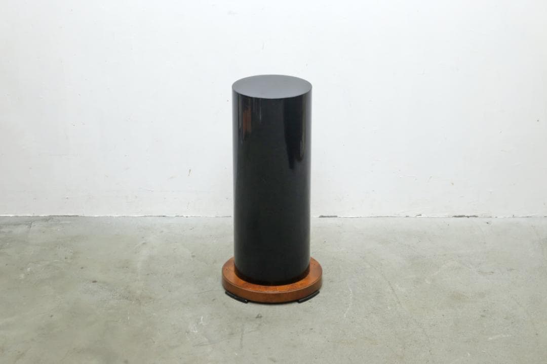 クラシカル 円筒型 花台 展示台 サイドテーブル 鏡面仕上げ 店舗什器