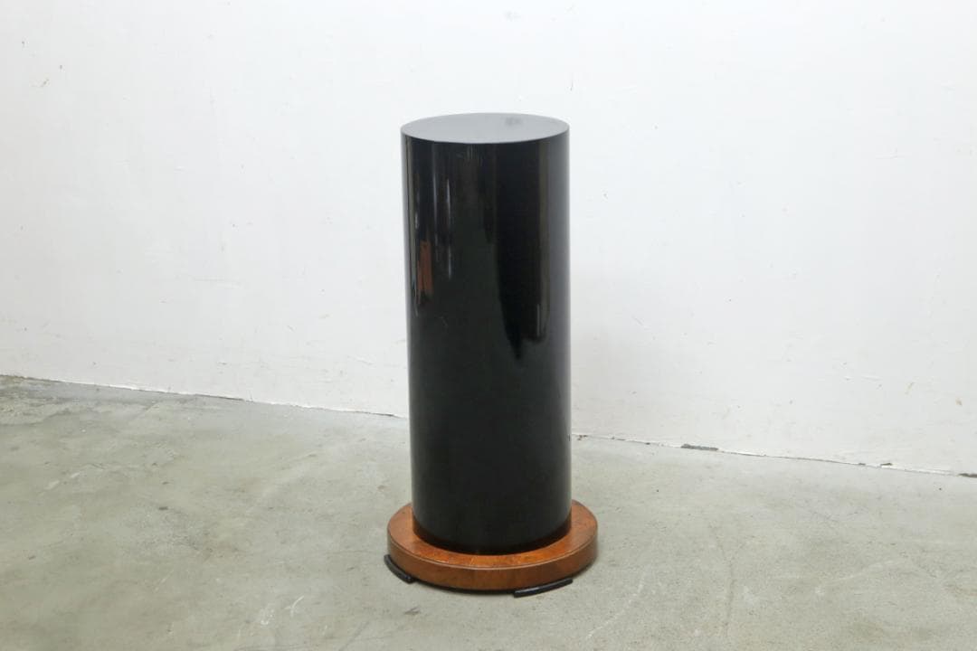 クラシカル 円筒型 花台 展示台 サイドテーブル 鏡面仕上げ 店舗什器