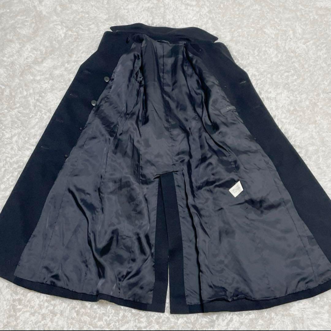 【美品 】アナイ カシミヤ ダブルチェスター ロングコート ベルト付きS 黒