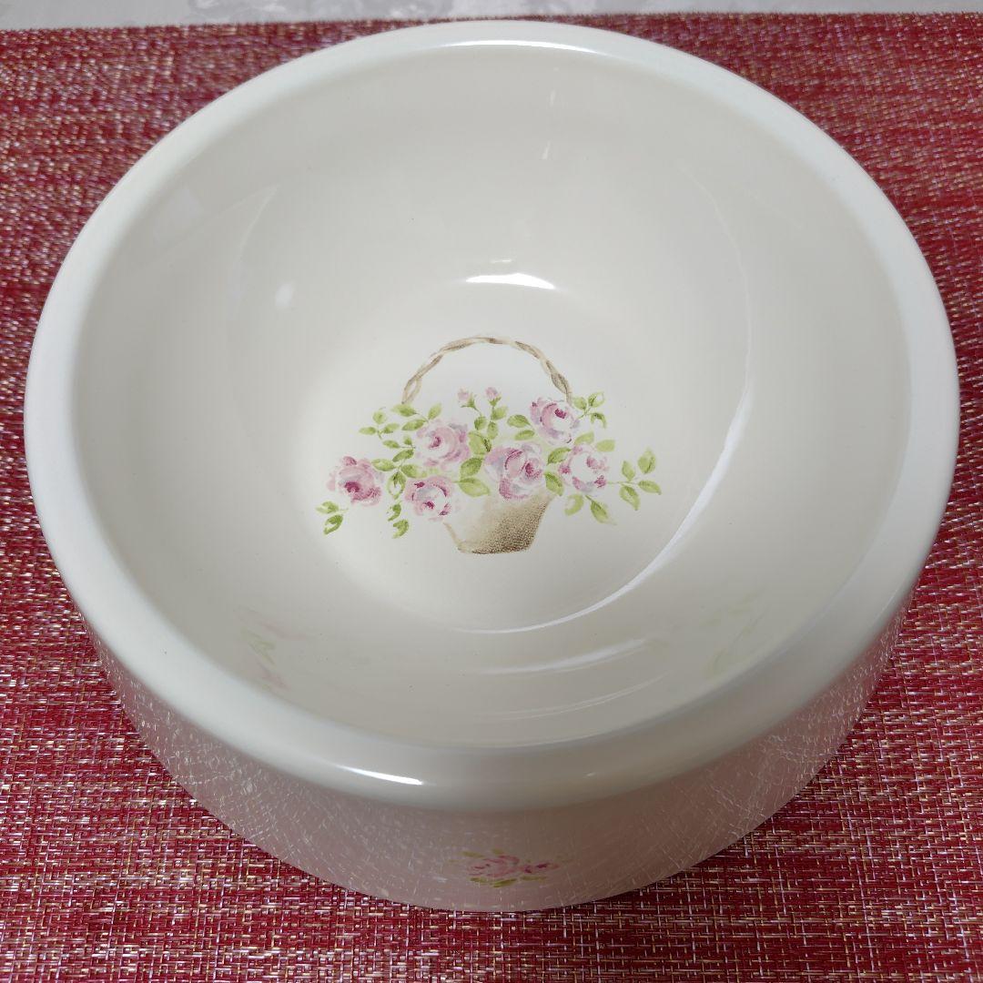 イマン　ローズバスケット　ホーロー　ペット食器Ｌ 箱入り新品未使用品