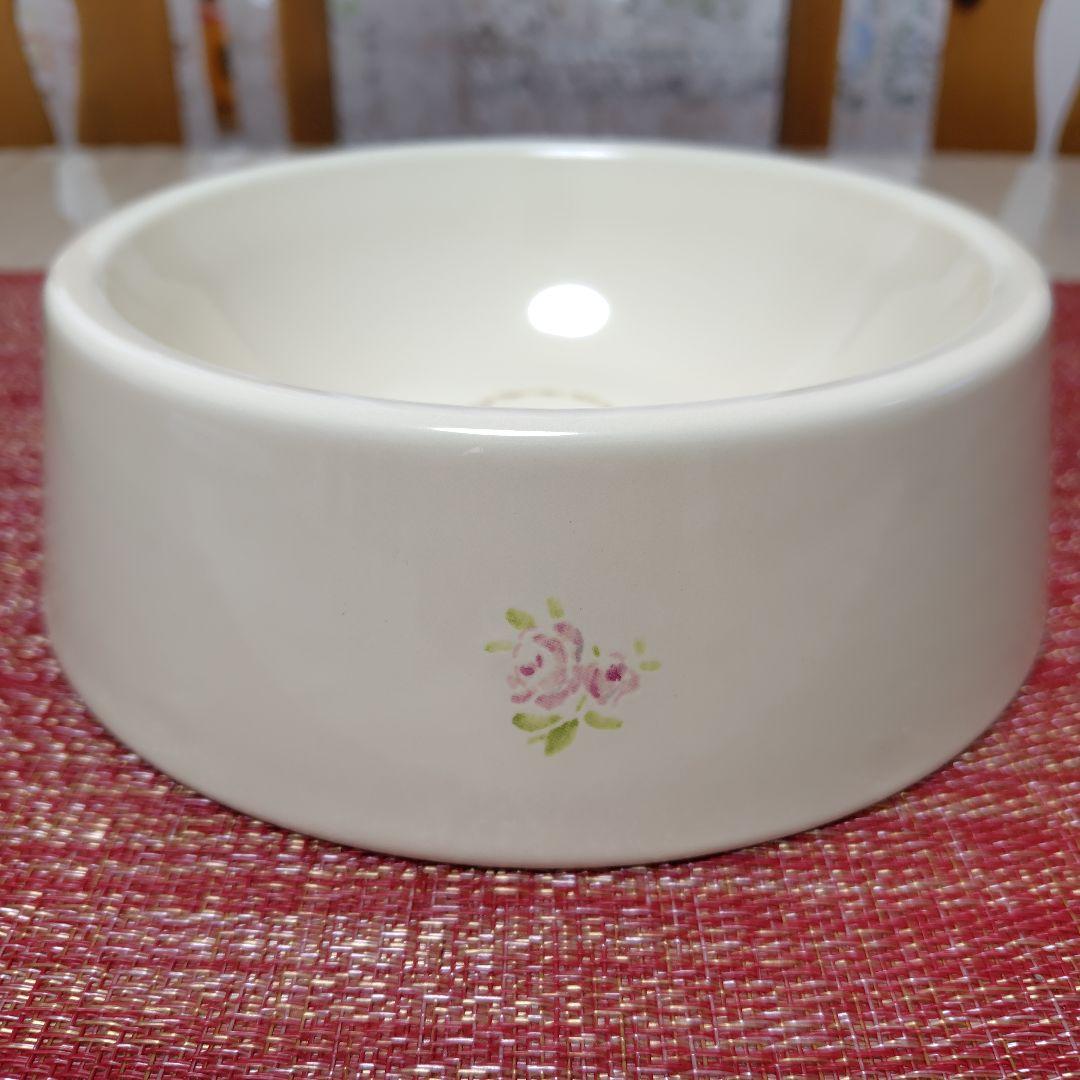 イマン　ローズバスケット　ホーロー　ペット食器Ｌ 箱入り新品未使用品