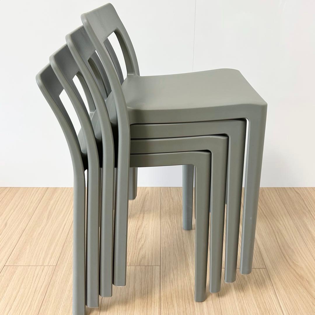ENOTS エノッツ ミニマルチェア グレー 4脚 岩谷マテリアル　スタッキング