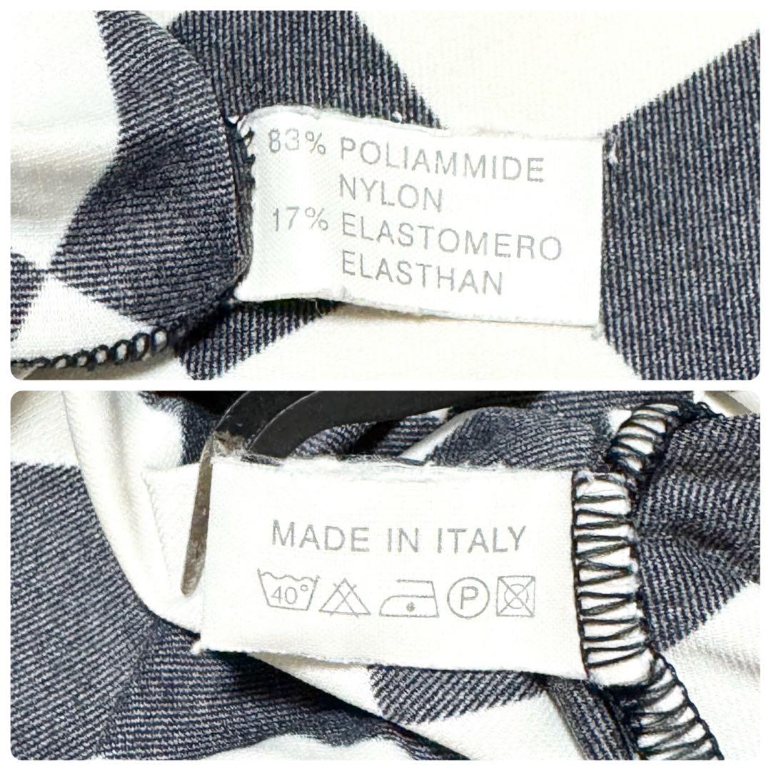 美品 フェンディ ズッカ トップス チェッカー ストレッチ 半袖 シャツ