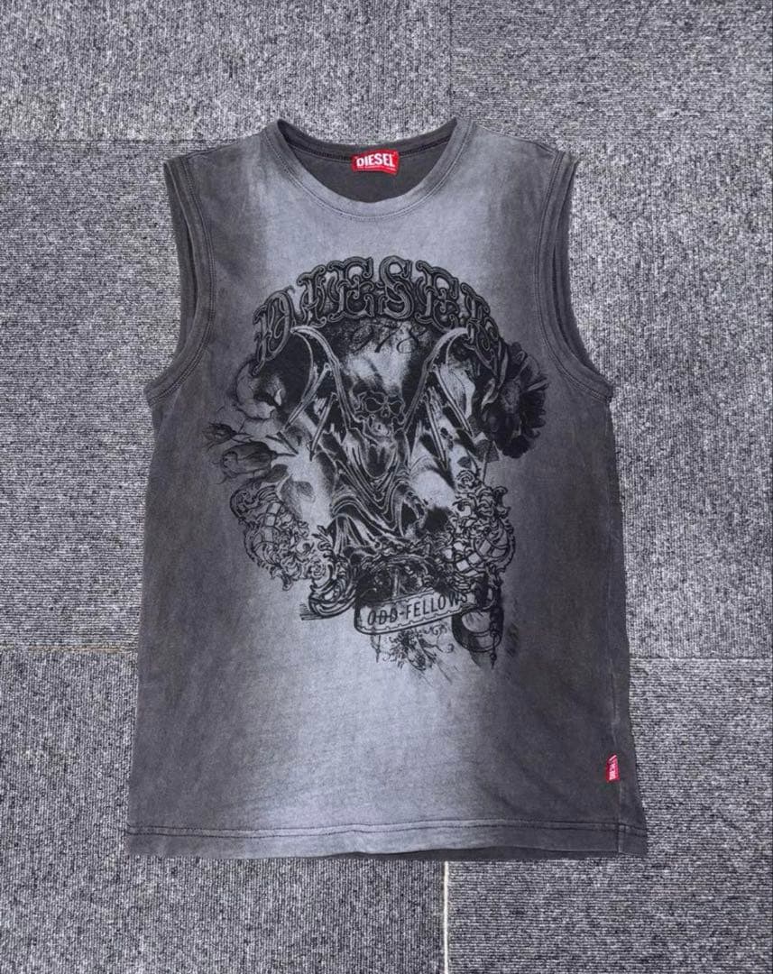 DIESEL タンクトップ ODD FELLOWS グレー