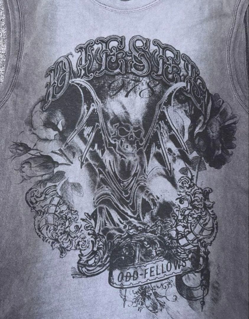 DIESEL タンクトップ ODD FELLOWS グレー