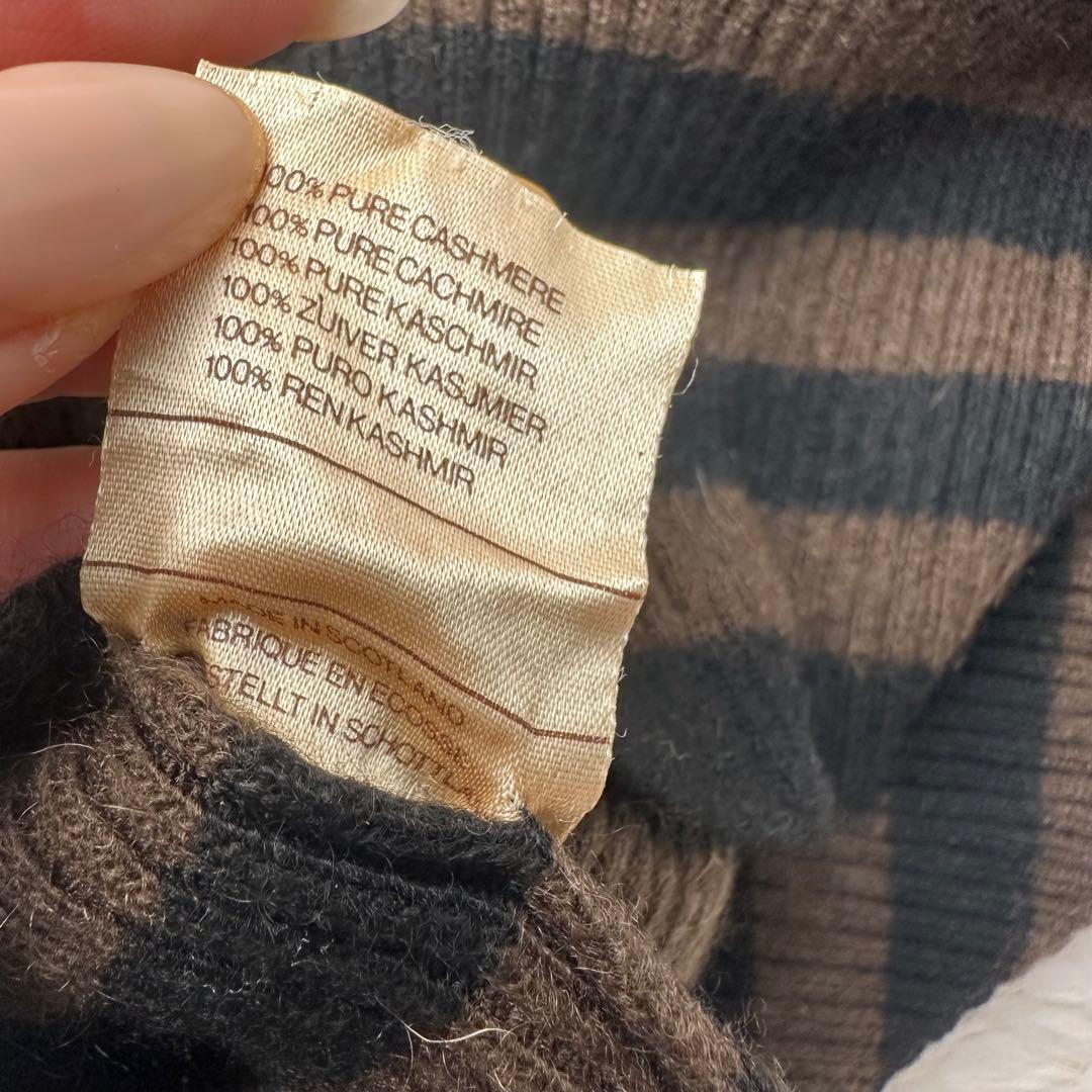 極美品 CHANEL VINTAGE カシミヤ100% バイカラー ニット ココ