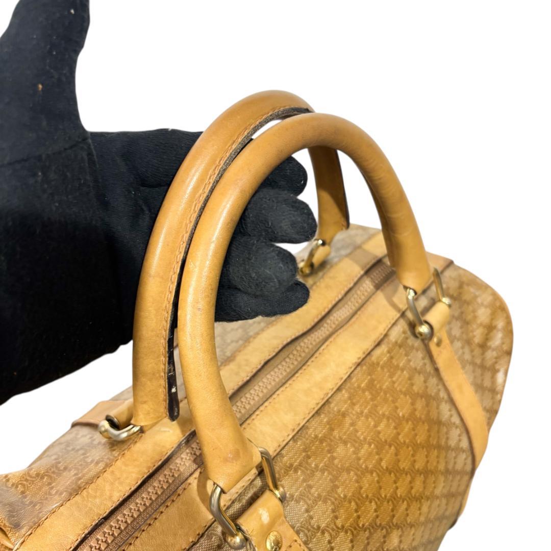 CELINE セリーヌ マカダム　レザー　ボストンバッグ　オールドセリーヌ