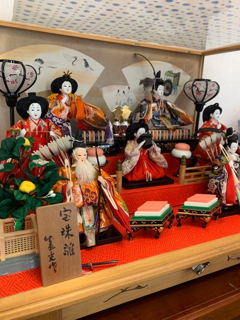 雛人形セット 3段飾り　破格の昭和芸術作品、宝珠雛　格安お値打ち！