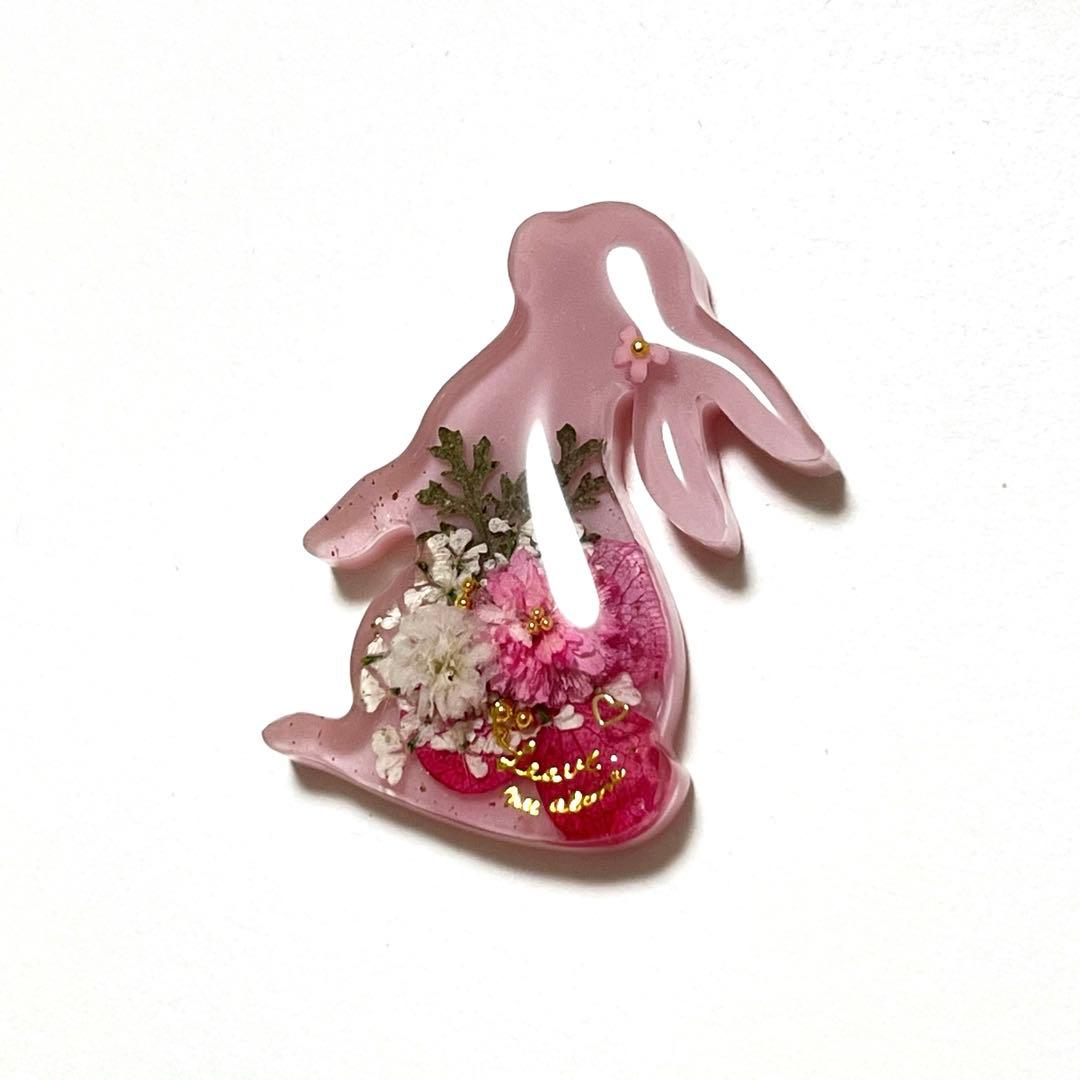 mamerin♪様ヘアゴム レジン うさぎ マグネット キーホルダーno221