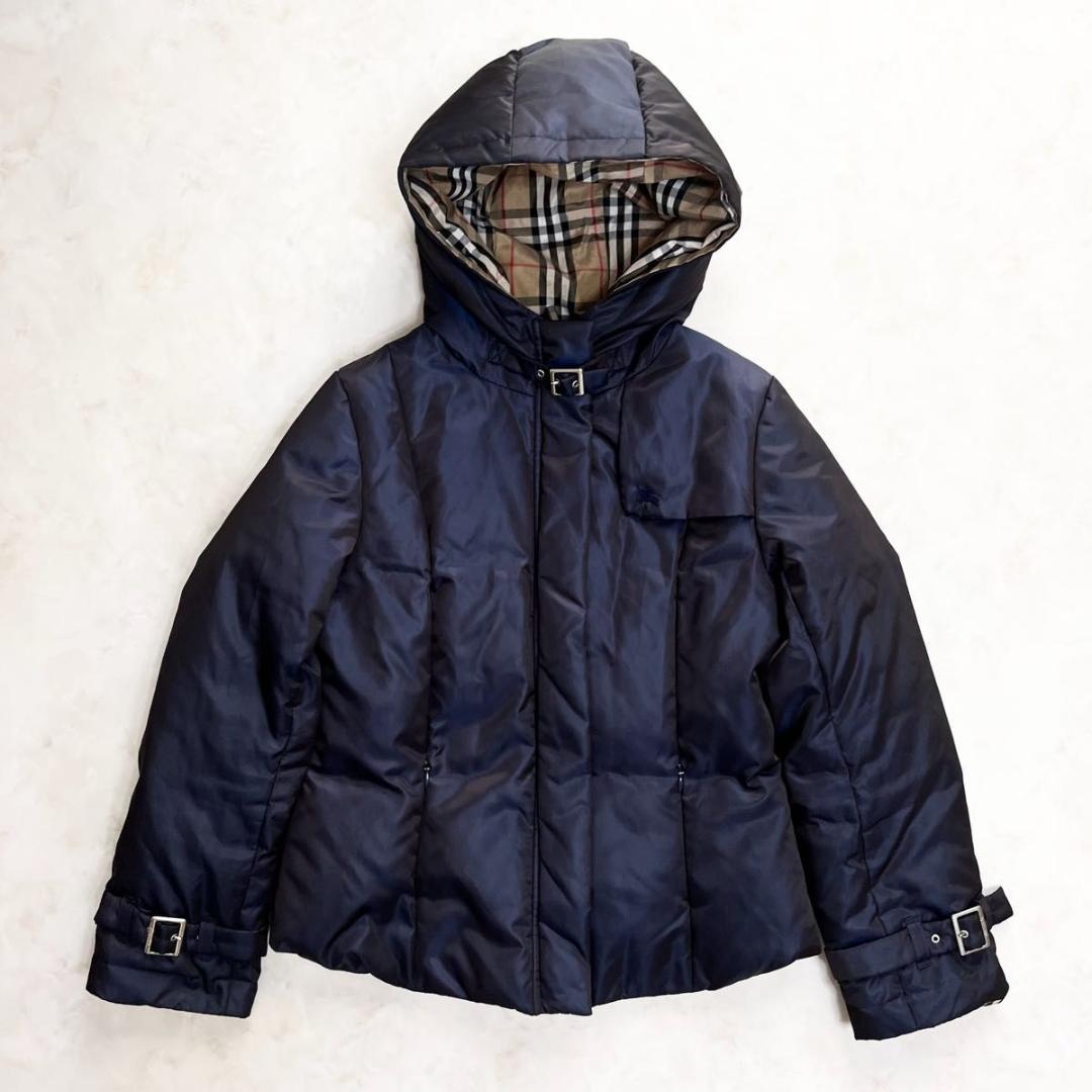 【美品】BURBERRY ダウンジャケット ノバチェック　ホースロゴ　S相当