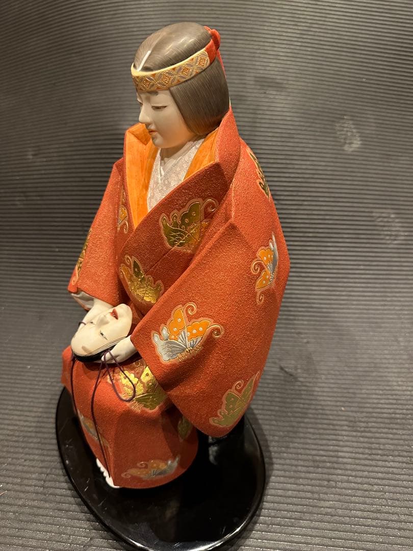 博多人形 国指定卓越技能者 無形文化財保持者 宗田源造 作 寂想 日本人形 能