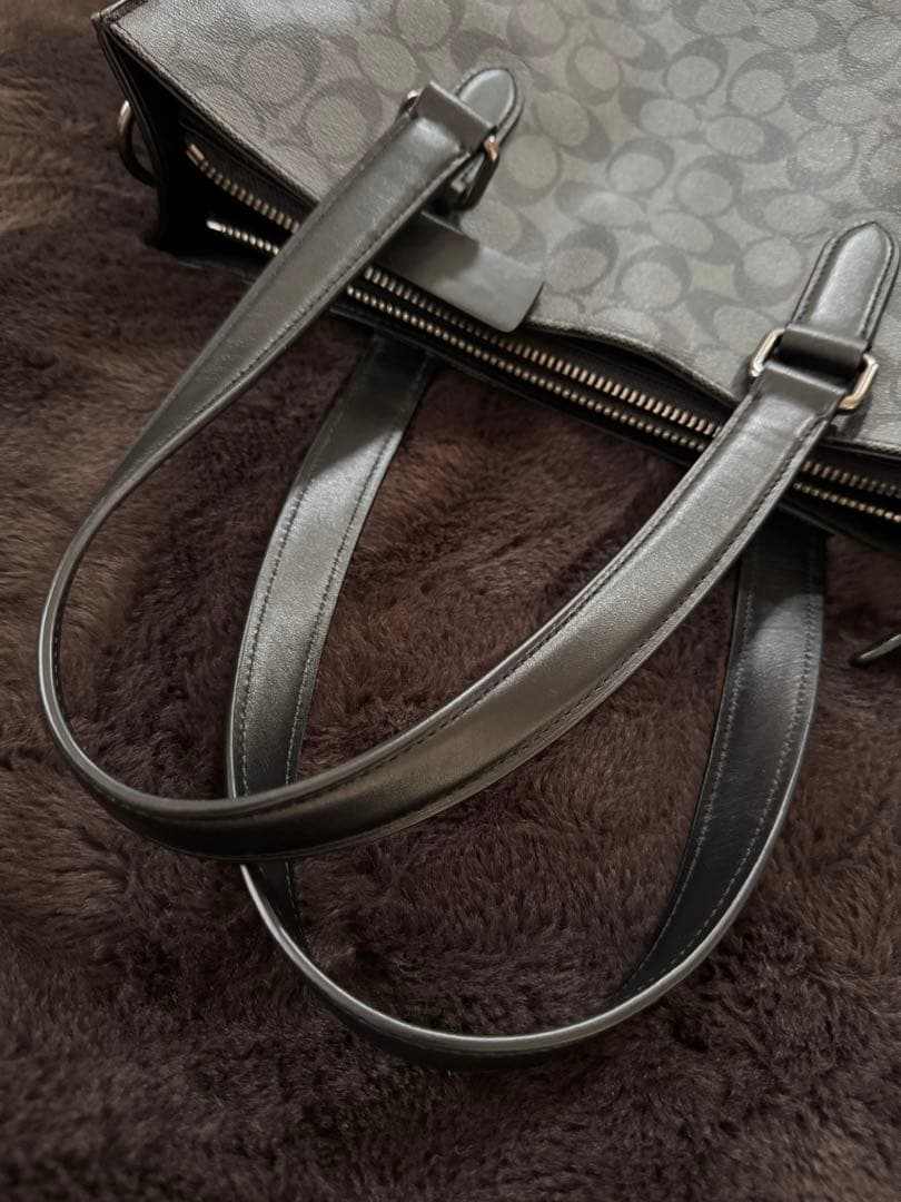 COACHトートバック 2way ショルダー シグネチャー キャンバス