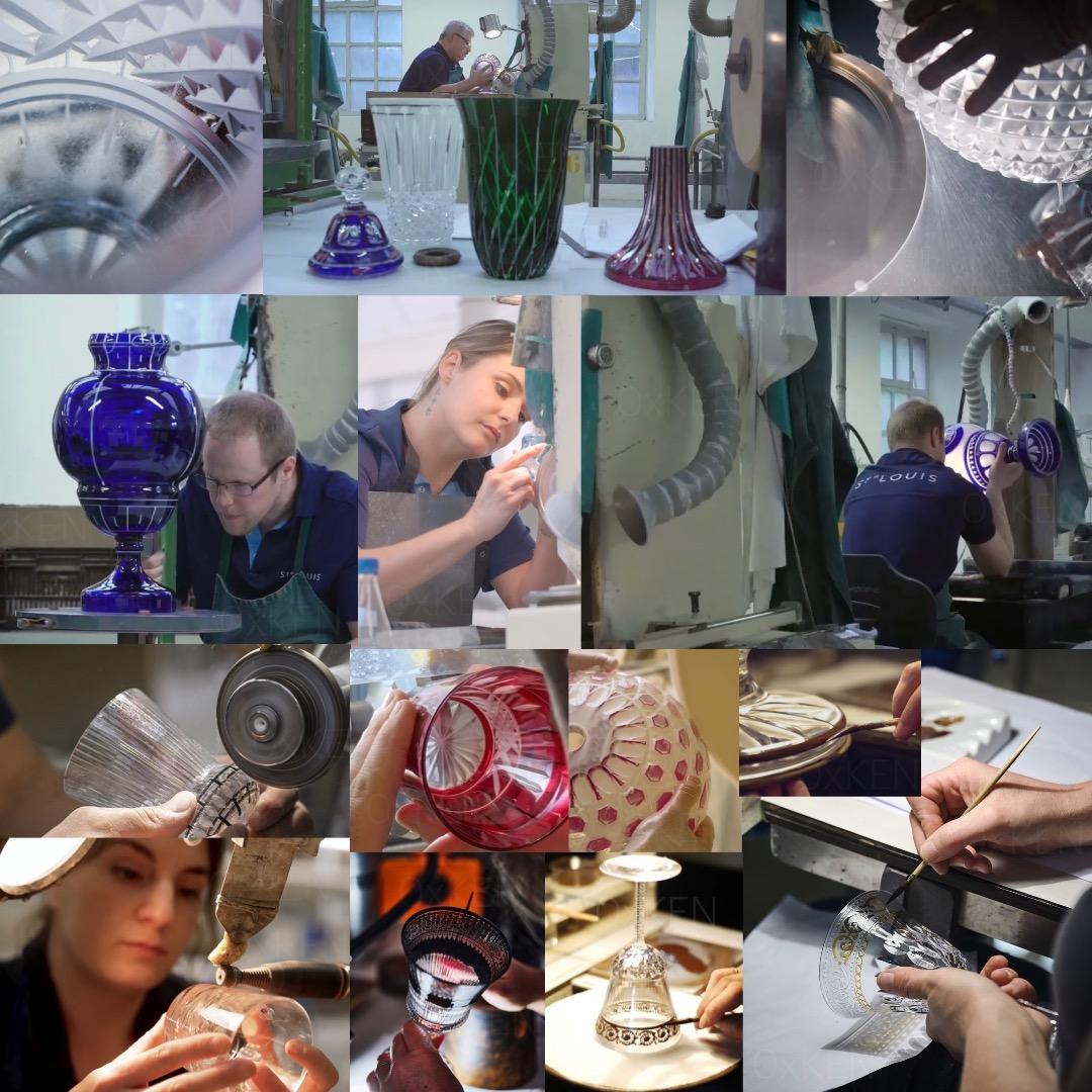 HERMES Saint Louis サンルイ 花瓶 ベース 23cm 希少