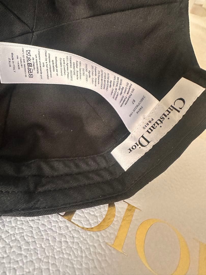 Christian Dior ブラック ベースボールキャップ